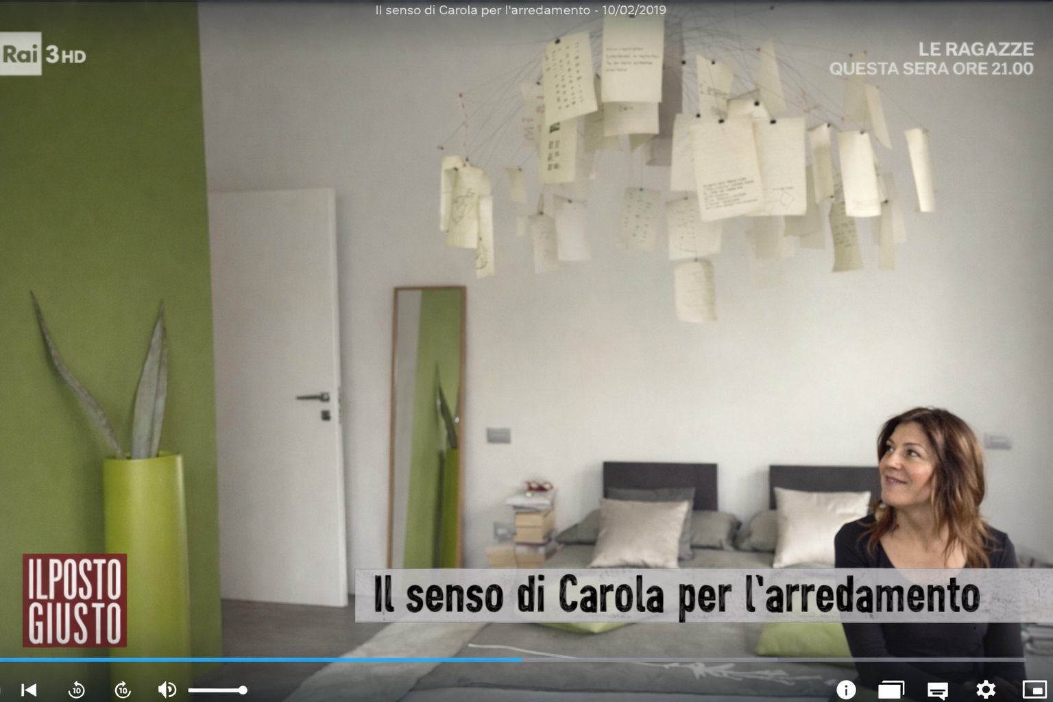 Intervista RAI3 architetto Carola Vannini - Interior design e ristrutturazioni Roma, Il Posto Giusto 2019